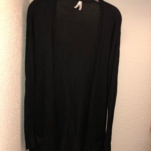 Long Black Cardigan with Pockets!